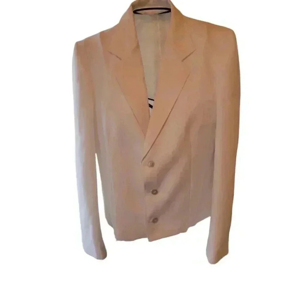 Smart White Summer Weight Jacket 3 Button Blazer Summer Dining Out - Picture 1 of 7